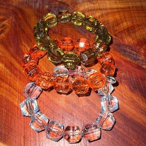 Tarina Tarantino cubed lucite bracelets